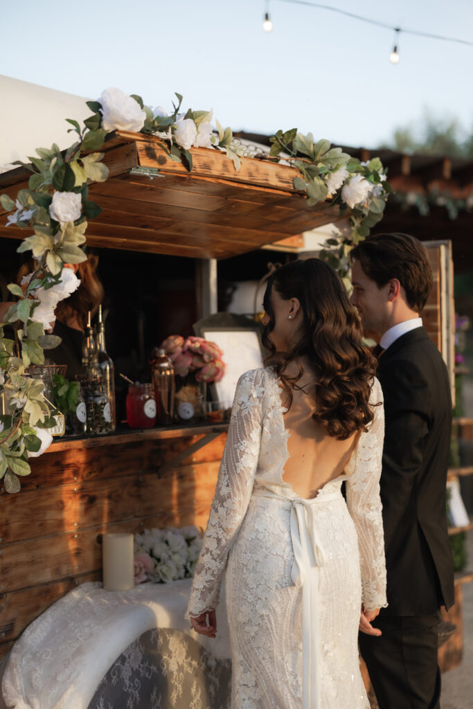 Bride And Groom At Bar